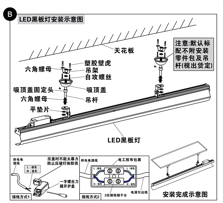 學校校園教室照明燈具最新標準黑板燈光照明標準改造注意事項安裝標準專用燈安裝說明